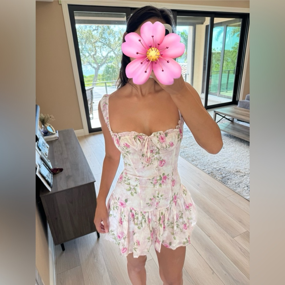 Floral Pink Dress Sky to Moon